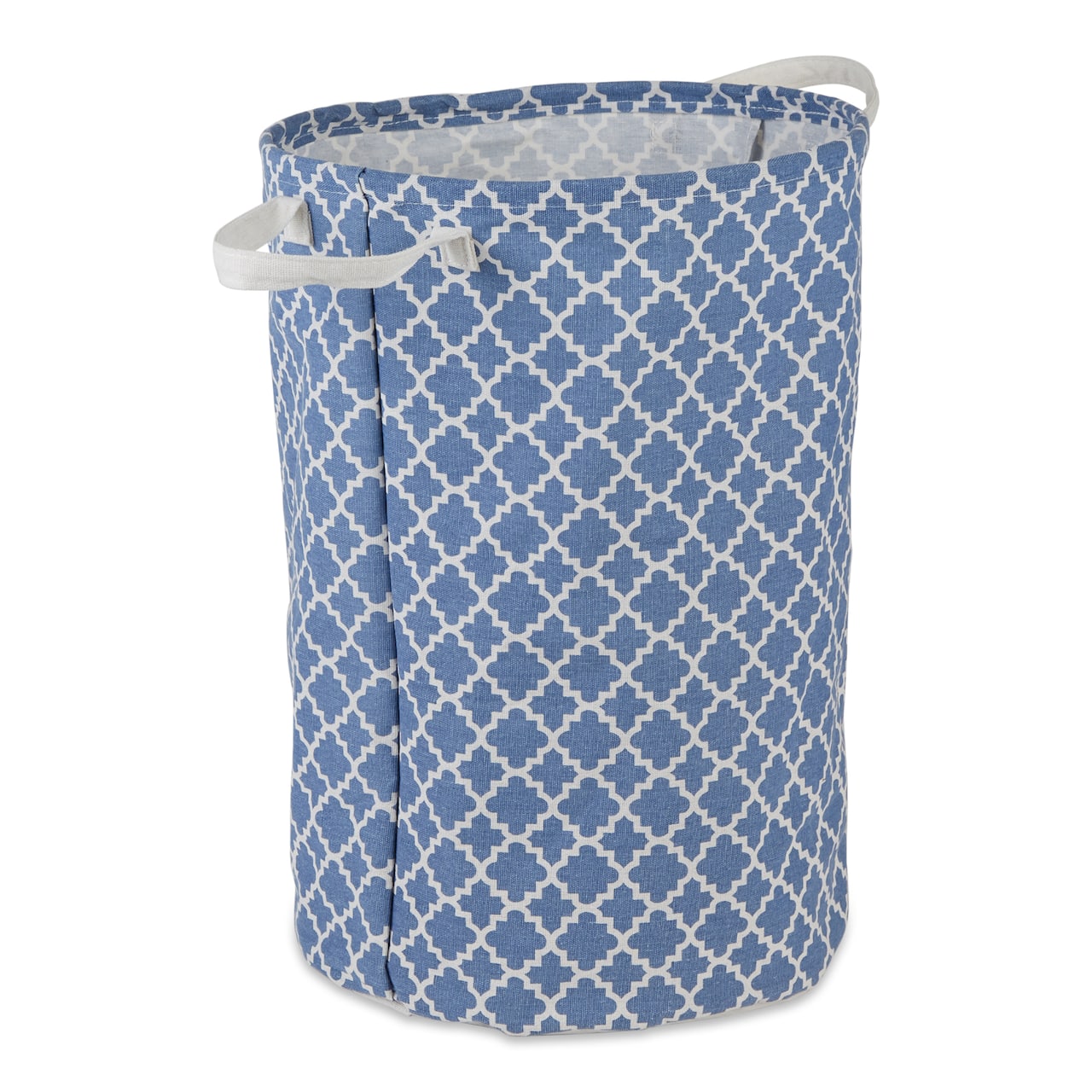 DII® Round Lattice PE-Coated Cotton Polyester Laundry Hamper